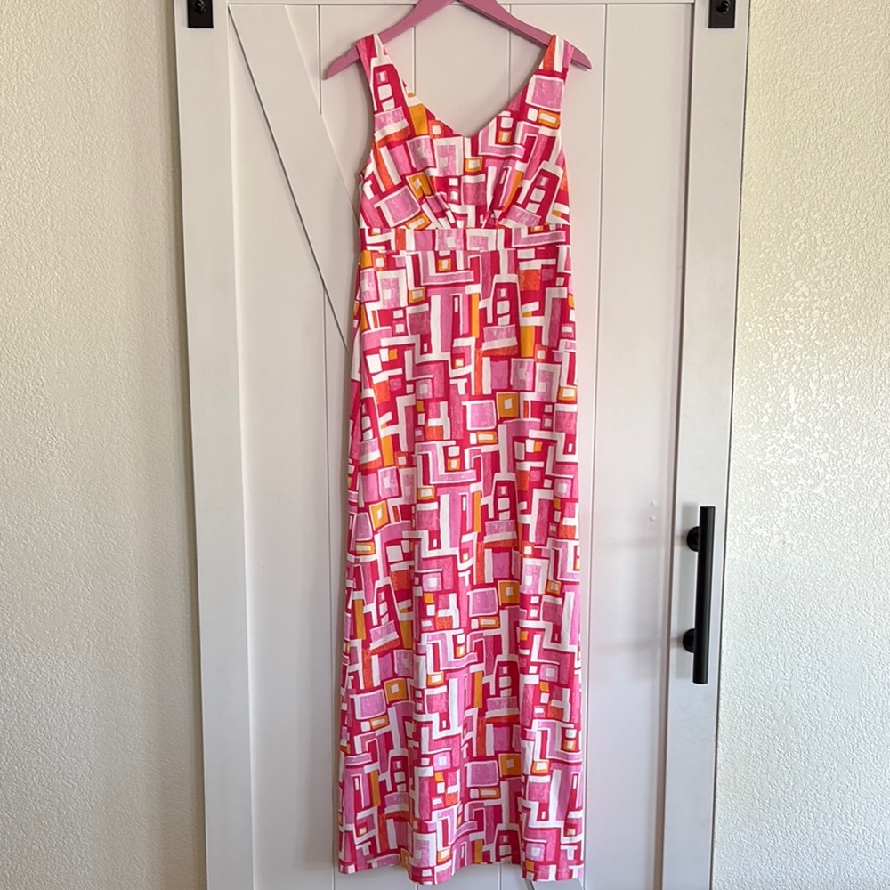 J. McLaughlin Villa Maxi Dress in Geometric Pattern.